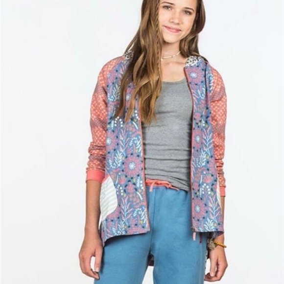 EUC [Matilda Jane] Zip Up <Make Believe> Pink Blue Sweatshirt Jacket | Girls 12 - Picture 12 of 13
